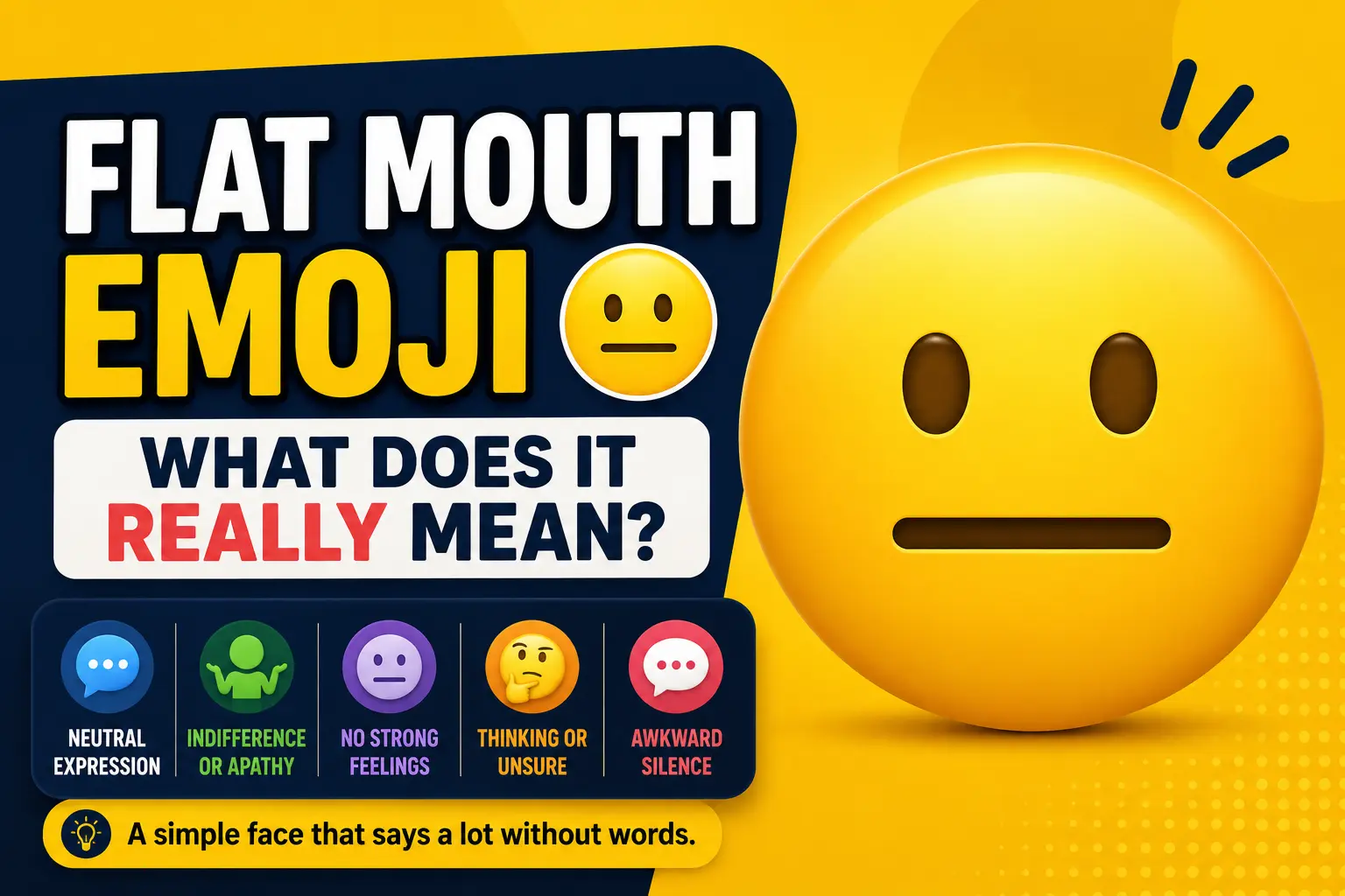 Flat Mouth Emoji ๐: What Does It Really Mean?