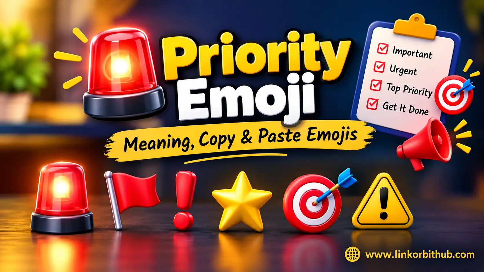 Priority Emoji 🚨: Meaning, Copy & Paste Emojis